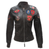 TOP GUN® WOMEN’S VEGAN LEATHER BOMBER JACKET - Imagen 5